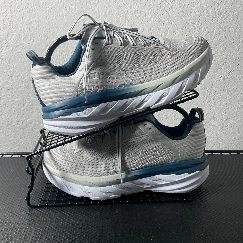 Hoka One One Bondi 6 Womens 9.5 Lunar Rock Running Shoes 1019270 LRNC